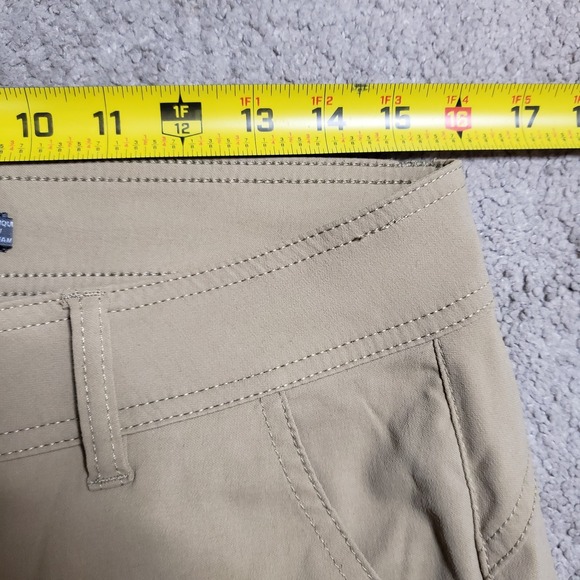 Prana Halle Hiking Pants Women's 6 Tan Low Rise Straight Stretch Roll Up Hem - Picture 9 of 13